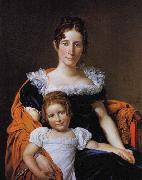 Portrait of the Comtesse Vilain XIIII and her Daughter Jacques-Louis  David
